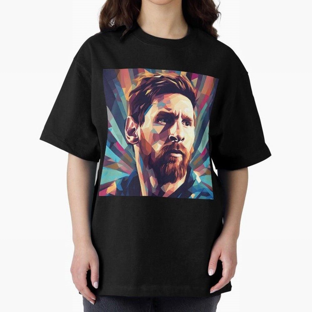 Lionel Messi Portrait Abstract Digital Art Football Player Classic T-Shirt Bring a Champion Mindset to Match Day Hype around FIFA World Cup 2026, CR7 and Messi, Germany, Stadium Chants, National Pride, Trophy Dreams and Unforgettable Football