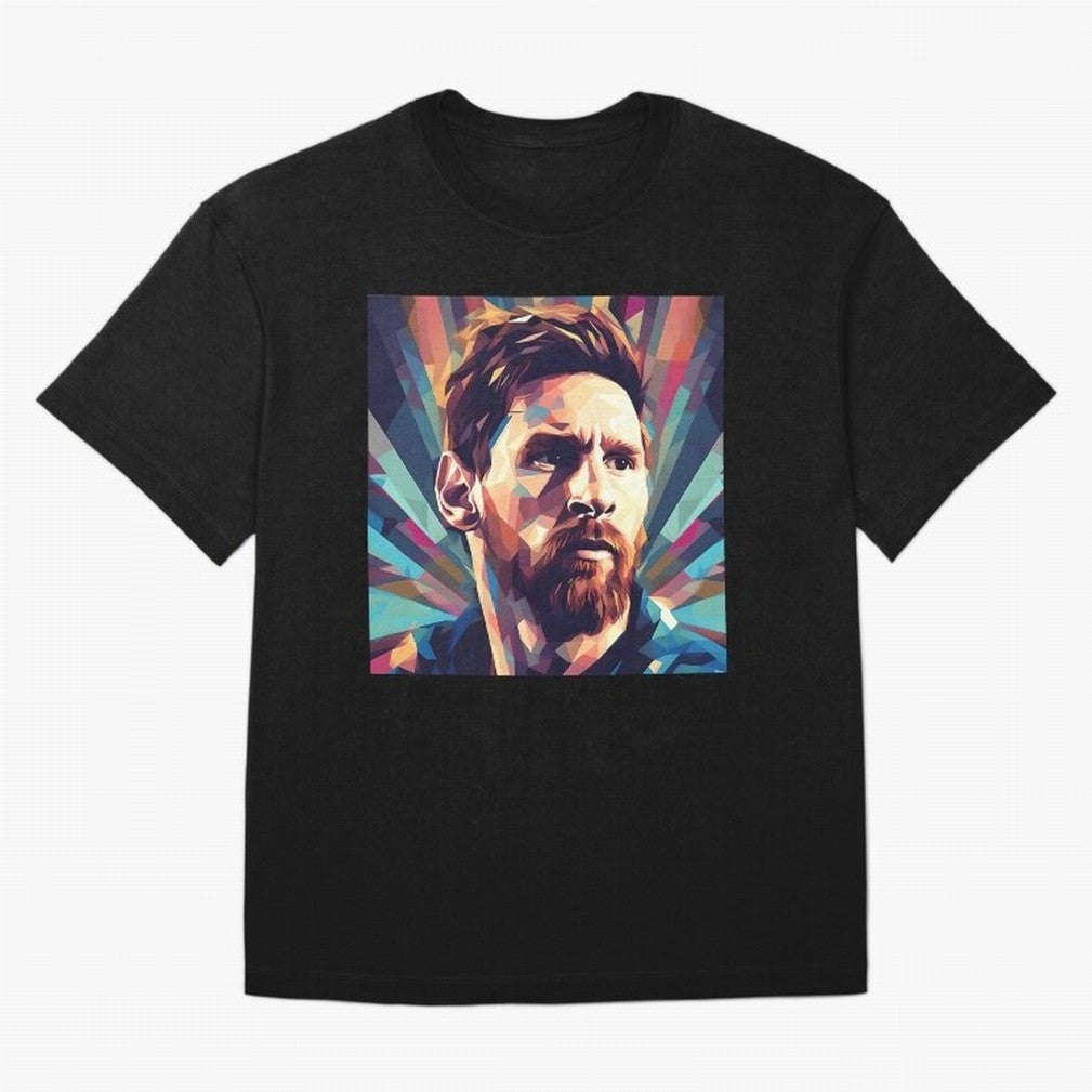 Lionel Messi Portrait Abstract Digital Art Football Player Classic T-Shirt Bring a Champion Mindset to Match Day Hype around FIFA World Cup 2026, CR7 and Messi, Germany, Stadium Chants, National Pride, Trophy Dreams and Unforgettable Football