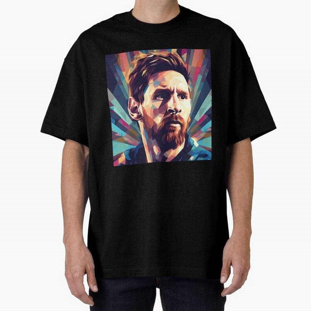 Lionel Messi Portrait Abstract Digital Art Football Player Classic T-Shirt Bring a Champion Mindset to Match Day Hype around FIFA World Cup 2026, CR7 and Messi, Germany, Stadium Chants, National Pride, Trophy Dreams and Unforgettable Football