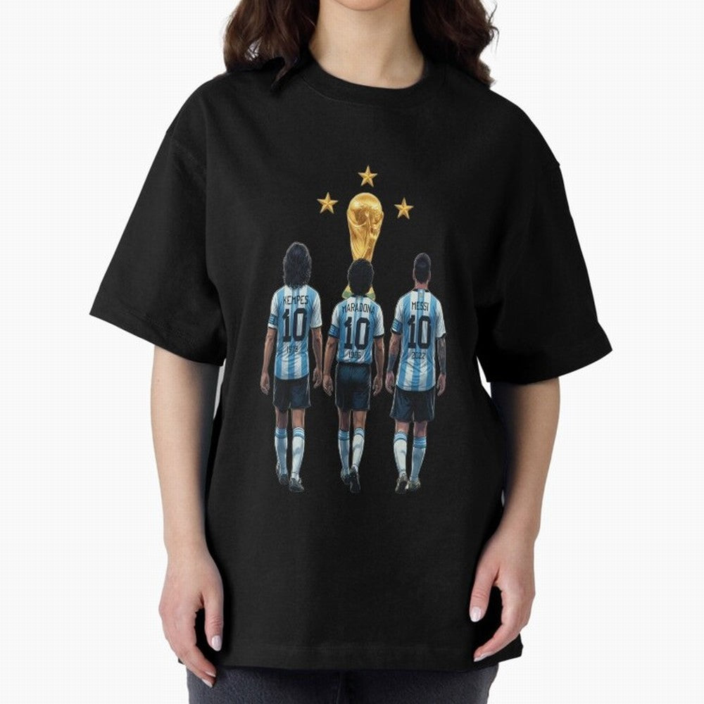 Great captains of the Argentine national team Classic T-Shirt Honor the Football Icons of Match Day Hype around FIFA World Cup 2026 USA Canada Mexico, Messi and Cristiano Ronaldo, Argentina, Classic Soccer Heritage, Championship Pressure, Fan