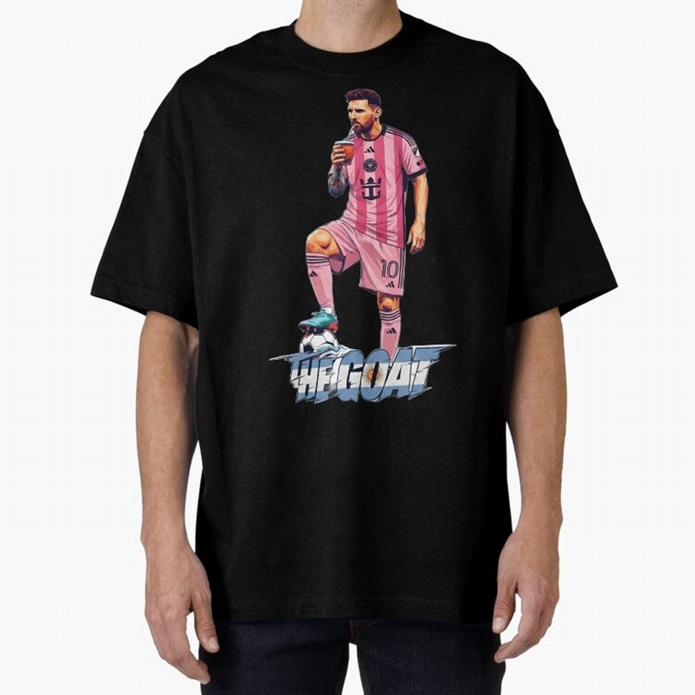 Messi Drawing Style Drinking Mate ¨C The Goat Design - Inter Miami Classic T-Shirt Unlock Match Day Hype around FIFA World Cup 2026 USA Canada Mexico, Mbappe, Argentina, France and Brazil, Match Day Excitement, Supporter Culture, Golden Goals and