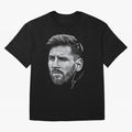 Lionel Messi Signed Boxy T-Shirt Celebrate Supporters United by Match Day Hype around FIFA World Cup 2026, Haaland and Mbappe, Spain and Netherlands, Retro Football Energy, Iconic Rivalries, Trophy Chase Drama and Stadium Atmosphere; Perfect for