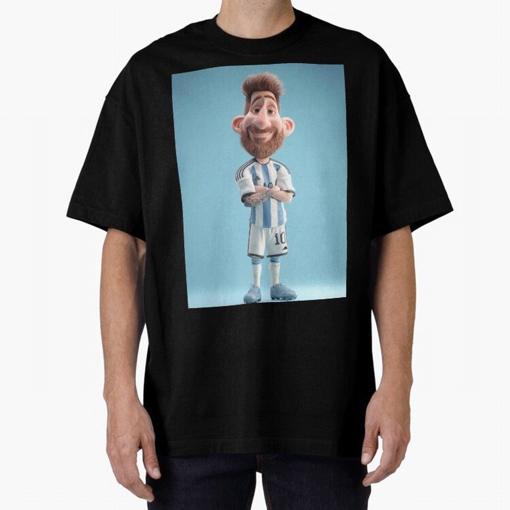 Lionel Messi Soccer Caricature Cartoon Football Legend Classic T-Shirt Fuel Your Fan Pride for FIFA World Cup 2026 Group Stage Spirit, with France, Messi, Football History, Final Match Energy, Crowd Noise and Once in a Lifetime Moments; Created for