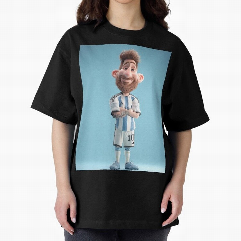 Lionel Messi Soccer Caricature Cartoon Football Legend Classic T-Shirt Fuel Your Fan Pride for FIFA World Cup 2026 Group Stage Spirit, with France, Messi, Football History, Final Match Energy, Crowd Noise and Once in a Lifetime Moments; Created for