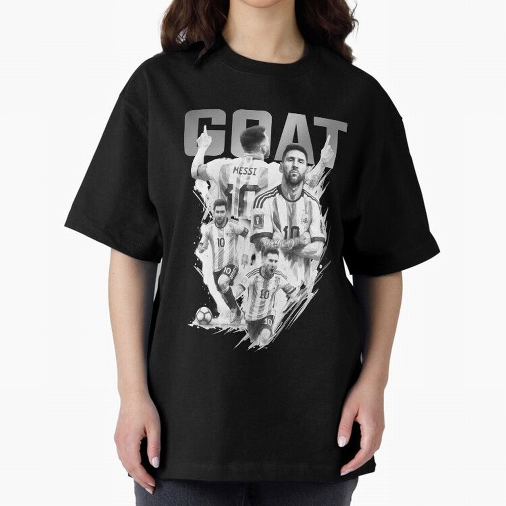 BLACK WHITE GOAT Lionel Messi watercolor illustration Classic T-Shirt Stand with Match Day Hype around FIFA World Cup 2026 USA Canada Mexico, Neymar, Haaland and Cristiano Ronaldo, Netherlands, Supporter Pride, Iconic Celebrations, Legendary Names