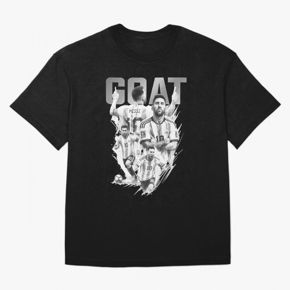 BLACK WHITE GOAT Lionel Messi watercolor illustration Classic T-Shirt Stand with Match Day Hype around FIFA World Cup 2026 USA Canada Mexico, Neymar, Haaland and Cristiano Ronaldo, Netherlands, Supporter Pride, Iconic Celebrations, Legendary Names