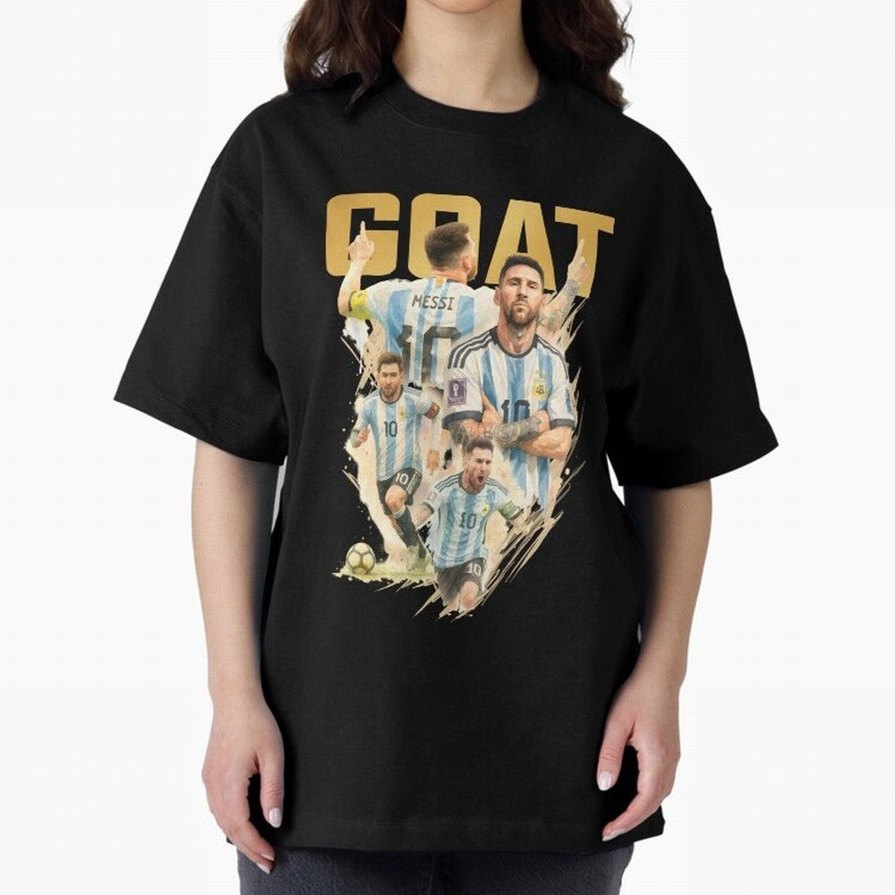 GOAT Lionel Messi watercolor illustration Oversized T-Shirt Bring Stadium Energy to FIFA World Cup 2026 Group Stage Spirit, Built around Argentina, France and Brazil, Messi, Football History, Final Match Energy, Crowd Noise and Once in a Lifetime