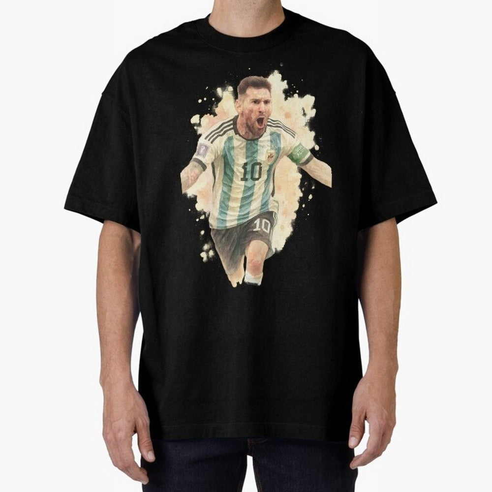 Goaaal Lionel Messi watercolor illustration Classic T-Shirt Follow the Final Road of FIFA World Cup 2026 Highlighting Messi, Argentina, France and Brazil Energy, Sports Nostalgia, International Competition, Famous Players and Unforgettable