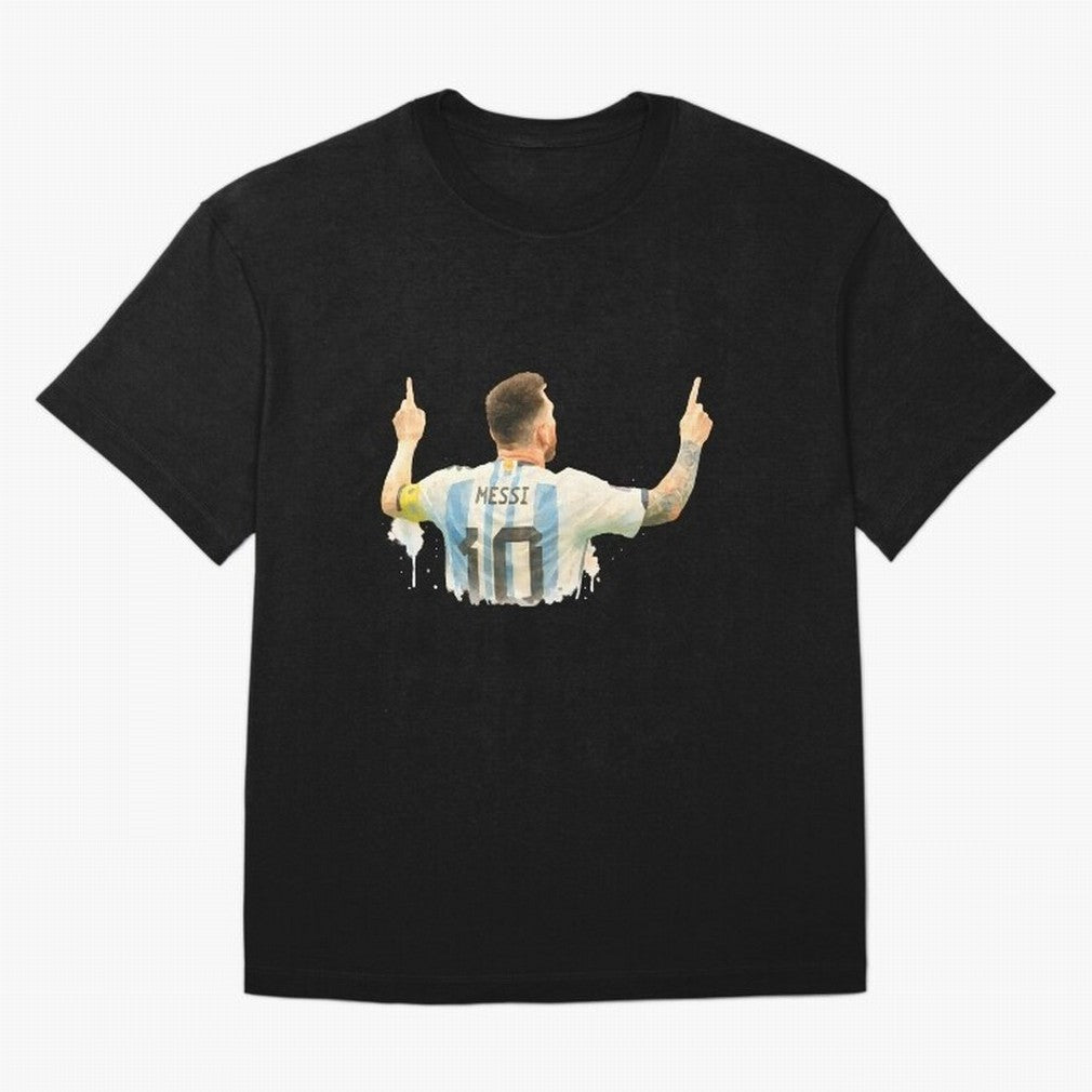 celebration Lionel Messi watercolor illustration Classic T-Shirt Carry the Colors and Pride of Global Football Passion for FIFA World Cup 2026 Group Stage, Connected to CR7, Argentina, France and Brazil, Goal Celebration Energy, Supporter Heritage,