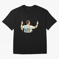 celebration Lionel Messi watercolor illustration Classic T-Shirt Carry the Colors and Pride of Global Football Passion for FIFA World Cup 2026 Group Stage, Connected to CR7, Argentina, France and Brazil, Goal Celebration Energy, Supporter Heritage,