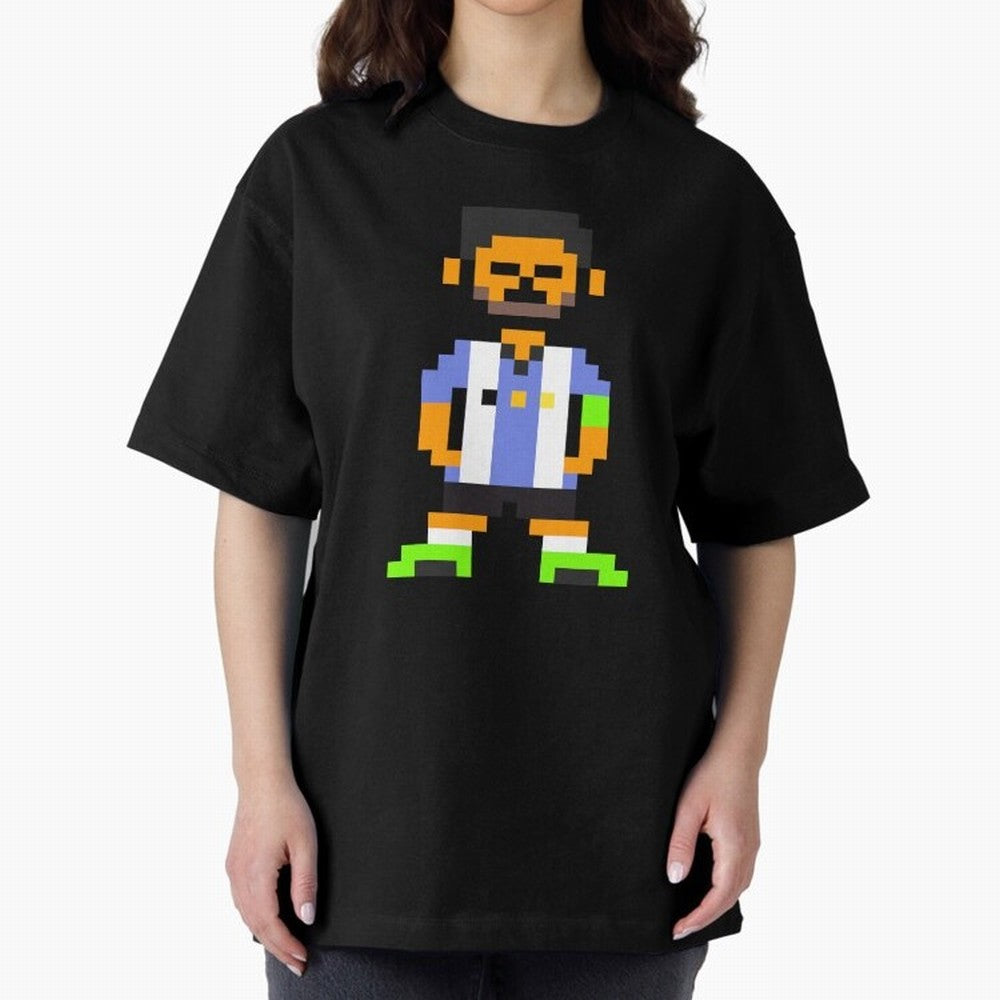 Pixel Pose Messi Oversized T-Shirt Celebrate Supporters United by FIFA World Cup 2026 USA Canada Mexico for Fans of Mbappe and Argentina, France and Brazil, Bringing Football History, Final Match Energy, Crowd Noise and Once in a Lifetime Moments;