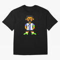 Pixel Pose Messi Oversized T-Shirt Celebrate Supporters United by FIFA World Cup 2026 USA Canada Mexico for Fans of Mbappe and Argentina, France and Brazil, Bringing Football History, Final Match Energy, Crowd Noise and Once in a Lifetime Moments;