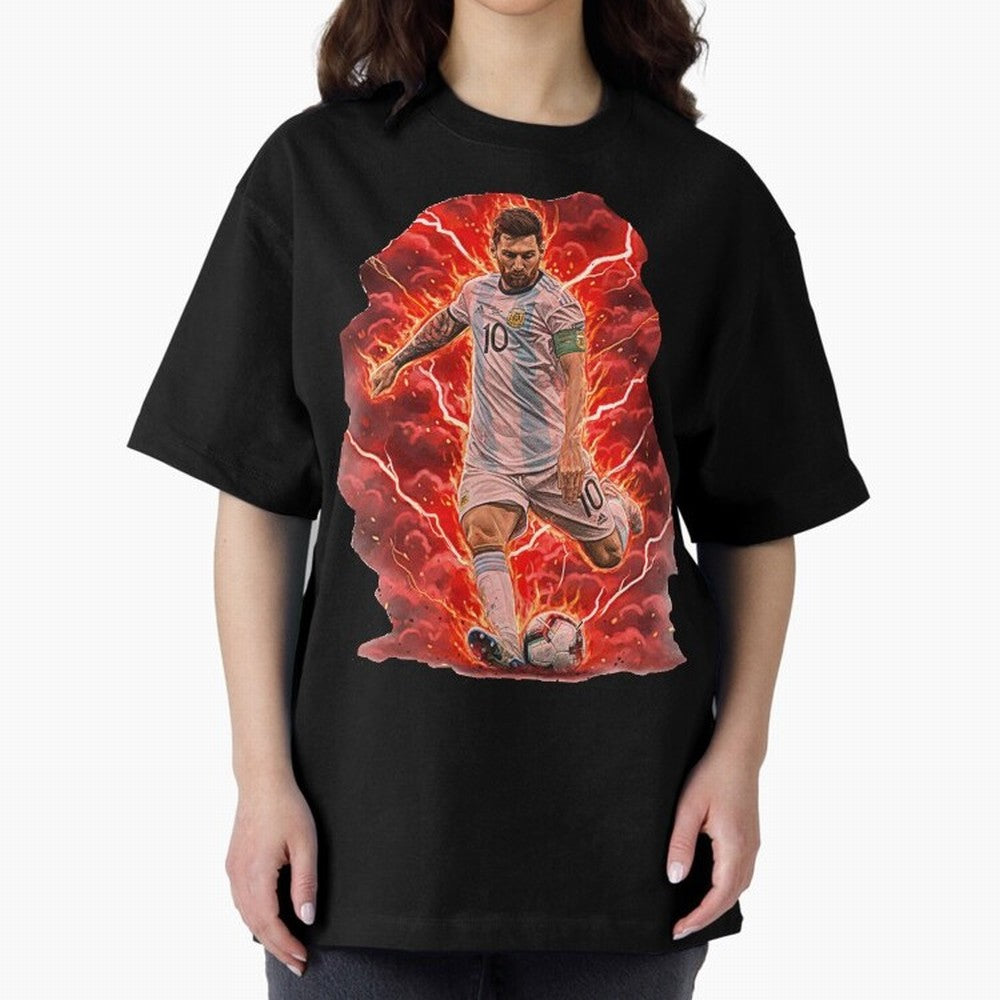 Messi Illustrated Style (HD) ¨C High Definition Design The Goat Unique Classic T-Shirt Experience the Global Stage of the FIFA World Cup 2026 Journey through Messi and Cristiano Ronaldo Highlights, Germany Pride, Stadium Chants, National Pride,