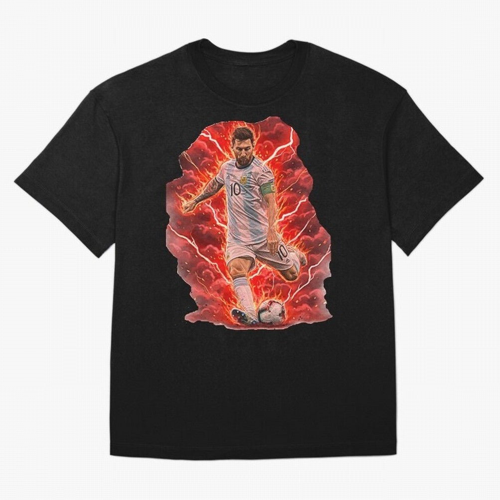 Messi Illustrated Style (HD) ¨C High Definition Design The Goat Unique Classic T-Shirt Experience the Global Stage of the FIFA World Cup 2026 Journey through Messi and Cristiano Ronaldo Highlights, Germany Pride, Stadium Chants, National Pride,