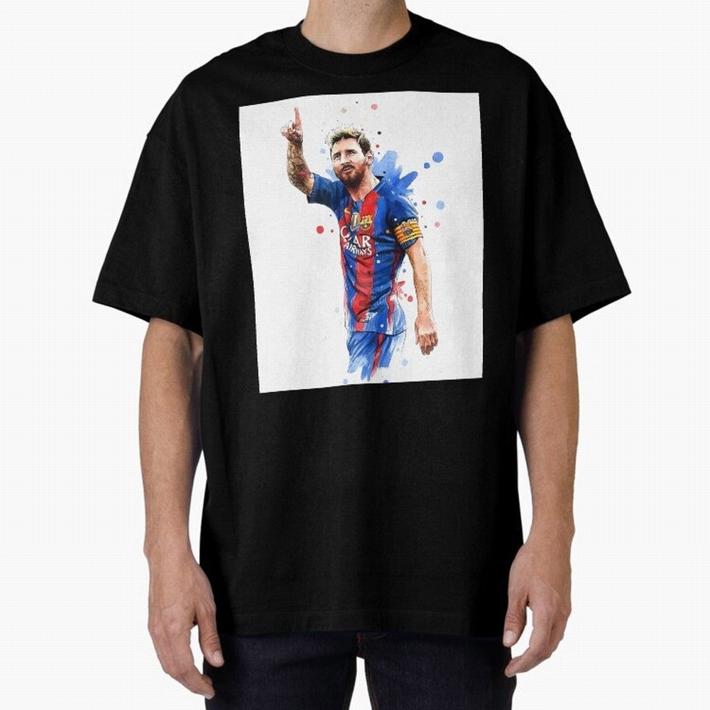 Lionel Messi Barcelona football legend Oversized T-Shirt Share FIFA World Cup 2026 Spirit, Celebrating Argentina, Cristiano Ronaldo, Goal Celebration Energy, Supporter Heritage, Football Icons and Worldwide Tournament Joy; Great for Supporters Who
