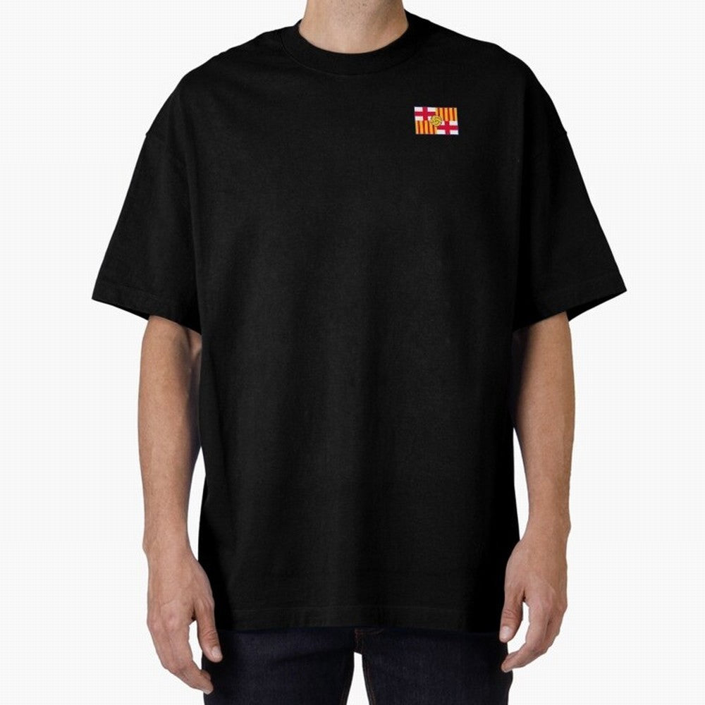 Vintage Catalan Football Heritage Flag Oversized T-Shirt Join the Countdown to FIFA World Cup 2026 USA Canada Mexico Spirit, Filled with France, Mbappe and Neymar, Game Day Rituals, Football Legends, Country Pride and the Road to the Final; Created