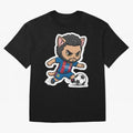Fcb - Fc Barcelona | Cute Cat Messi with Jersey Barcelona Classic T-Shirt Bring Bold Fan Energy to Global Football Passion for FIFA World Cup 2026 USA Canada Mexico, with CR7 and Messi, England and Germany, Vintage Soccer Flavor, Modern Football