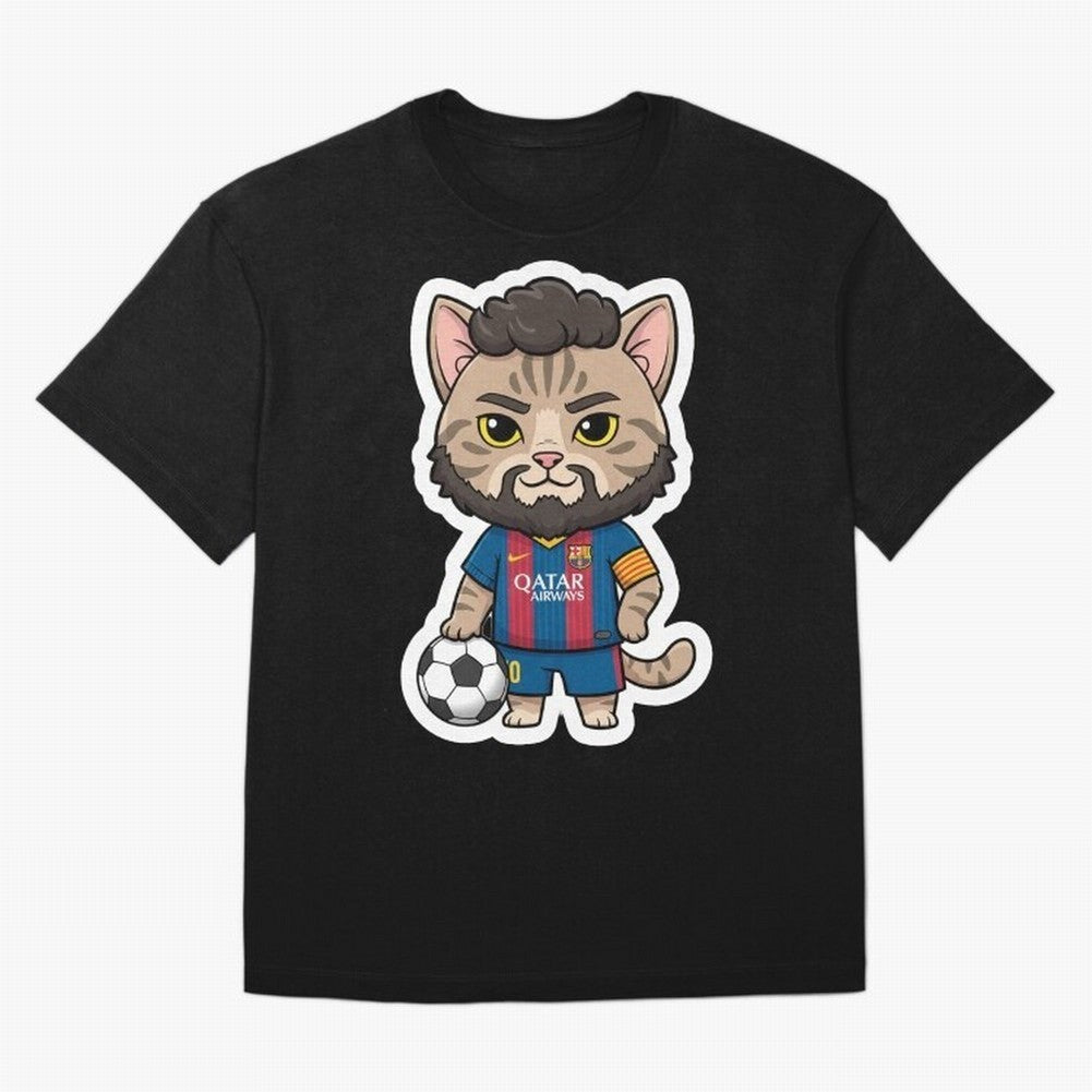 Fcb - Fc Barcelona | Cute Cat Messi with Jersey Barcelona Classic T-Shirt Make Memories around FIFA World Cup 2026 Group Stage for Fans of Haaland and Spain, Bringing Supporter Pride, Iconic Celebrations, Legendary Names and Global Match Day