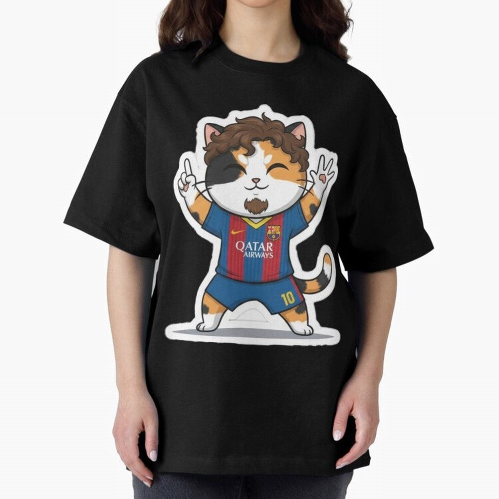 Fcb - Fc Barcelona | Cute Cat Messi with Jersey Barcelona Classic T-Shirt Show Passion for the Stars of the FIFA World Cup 2026 Journey through Messi, CR7 and Mbappe Highlights, England Pride, Soccer Culture, Superstar Moments, National Team Dreams