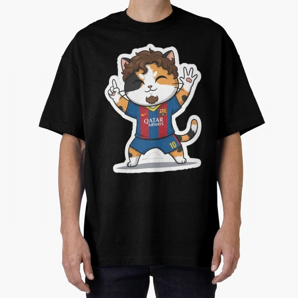 Fcb - Fc Barcelona | Cute Cat Messi with Jersey Barcelona Classic T-Shirt Show Passion for the Stars of the FIFA World Cup 2026 Journey through Messi, CR7 and Mbappe Highlights, England Pride, Soccer Culture, Superstar Moments, National Team Dreams