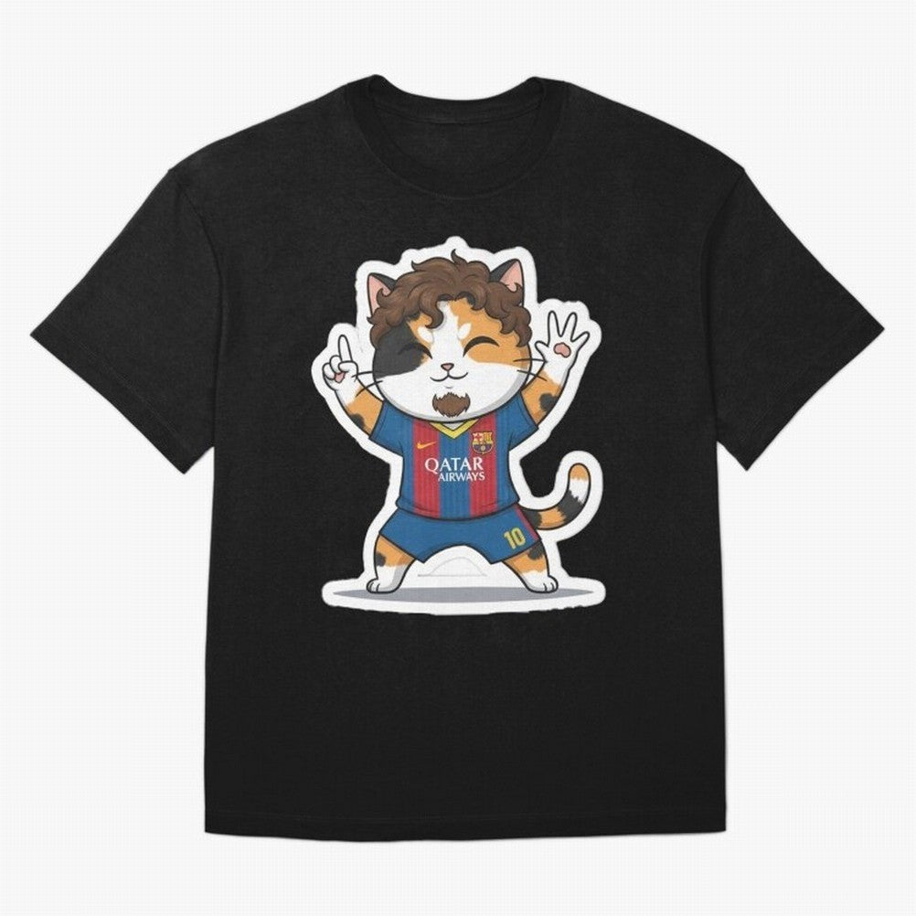 Fcb - Fc Barcelona | Cute Cat Messi with Jersey Barcelona Classic T-Shirt Show Passion for the Stars of the FIFA World Cup 2026 Journey through Messi, CR7 and Mbappe Highlights, England Pride, Soccer Culture, Superstar Moments, National Team Dreams