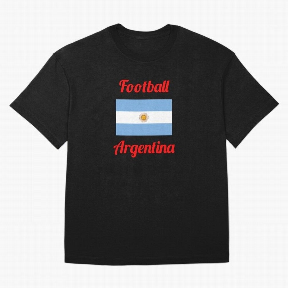 Argentina Football Flag ¨C Albiceleste Soccer Supporter Classic T-Shirt Celebrate National Team Dreams in Global Football Passion for FIFA World Cup 2026, Celebrating Haaland and Mbappe, France and Portugal, Stadium Memories, Football Loyalty,