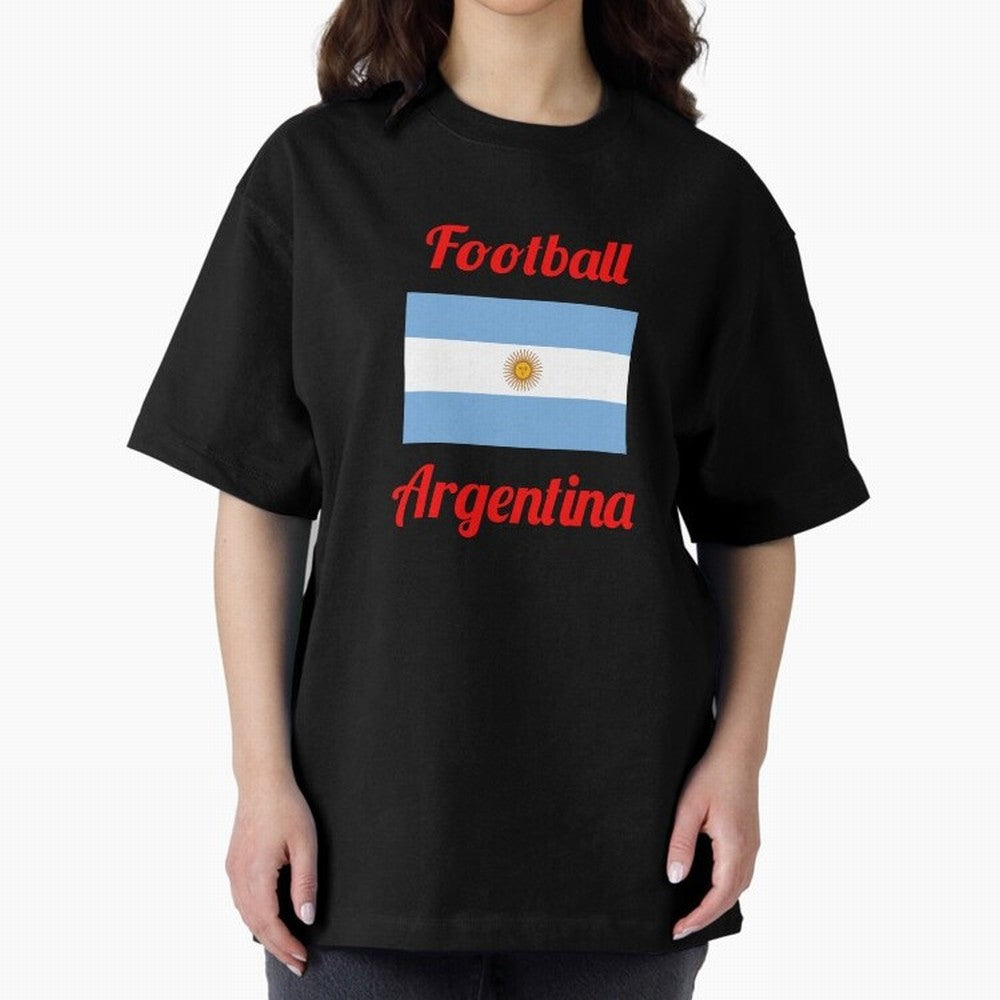 Argentina Football Flag ¨C Albiceleste Soccer Supporter Classic T-Shirt Celebrate National Team Dreams in Global Football Passion for FIFA World Cup 2026, Celebrating Haaland and Mbappe, France and Portugal, Stadium Memories, Football Loyalty,