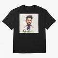 The Little Magician ¨C Caricature of Lionel Messi Oversized T-Shirt Turn Every Weekend Toward Match Day Hype around FIFA World Cup 2026, CR7 and Messi, Spain, Supporter Pride, Iconic Celebrations, Legendary Names and Global Match Day Energy;