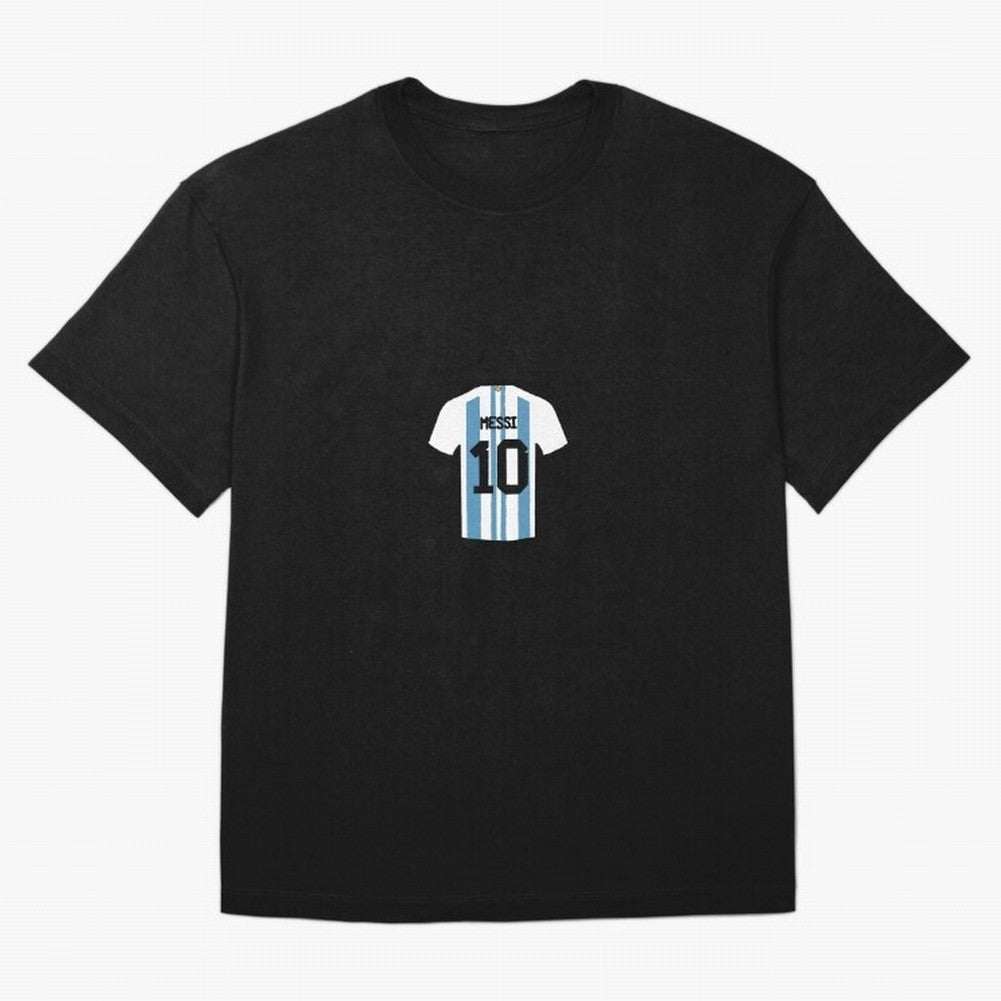 Lionel Messi Number 10 Jersey Illustration Classic T-Shirt Remember the FIFA World Cup 2026 Group Stage Journey through Messi, CR7 and Mbappe Highlights, Argentina and Brazil Pride, Goal Celebration Energy, Supporter Heritage, Football Icons and