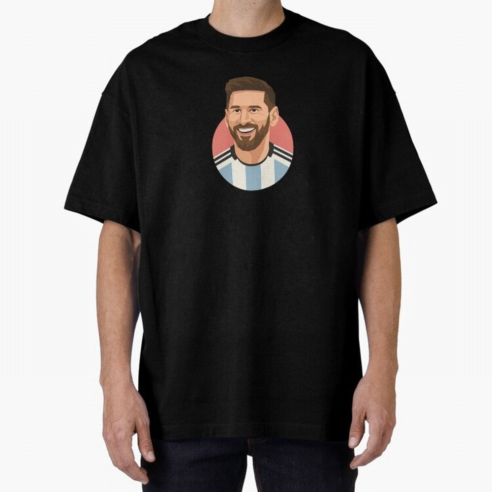 Messi Oversized T-Shirt Show Fan Pride Across Match Day Hype around FIFA World Cup 2026 USA Canada Mexico, CR7 and Messi, Brazil, Portugal and Argentina, Football Passion, Legendary Performances, Festival Vibes and Supporter Community; Built for