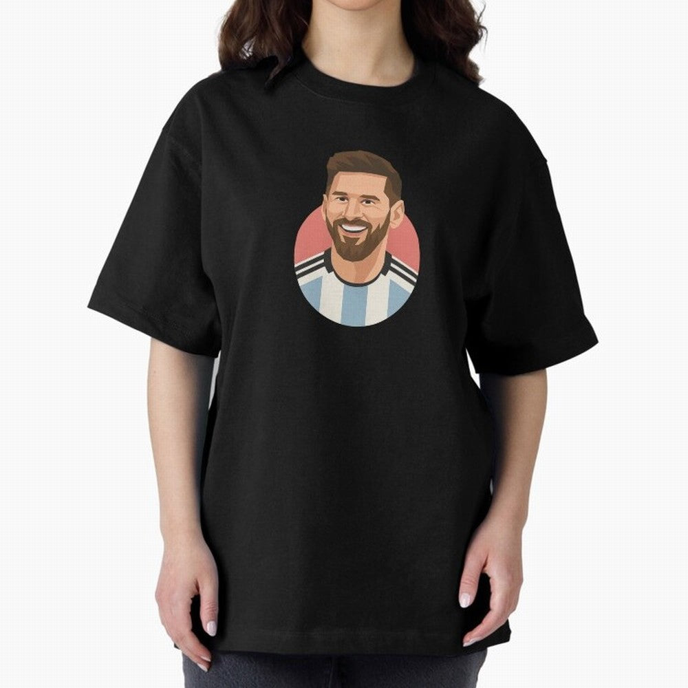 Messi Oversized T-Shirt Show Fan Pride Across Match Day Hype around FIFA World Cup 2026 USA Canada Mexico, CR7 and Messi, Brazil, Portugal and Argentina, Football Passion, Legendary Performances, Festival Vibes and Supporter Community; Built for