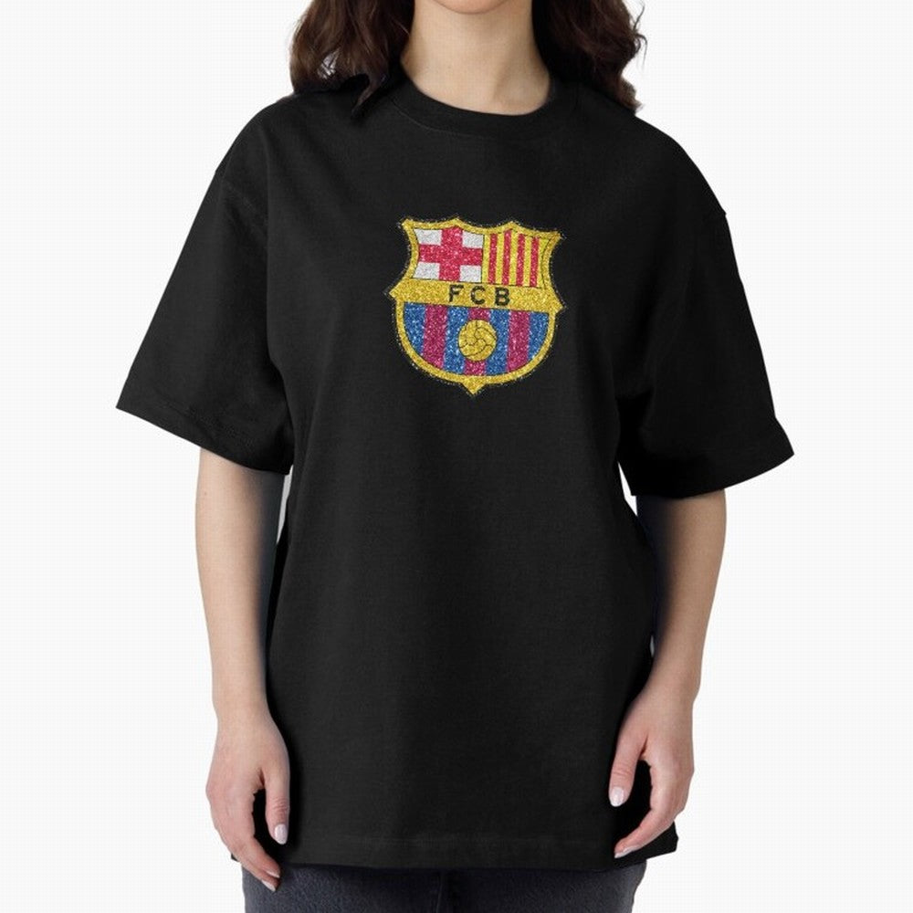 barca glitter logo Oversized T-Shirt Elevate FIFA World Cup 2026 Group Stage for Fans of Messi and Brazil, Bringing Stadium Chants, National Pride, Trophy Dreams and Unforgettable Football Memories; Built for Supporters Chasing Trophy Dreams, Final