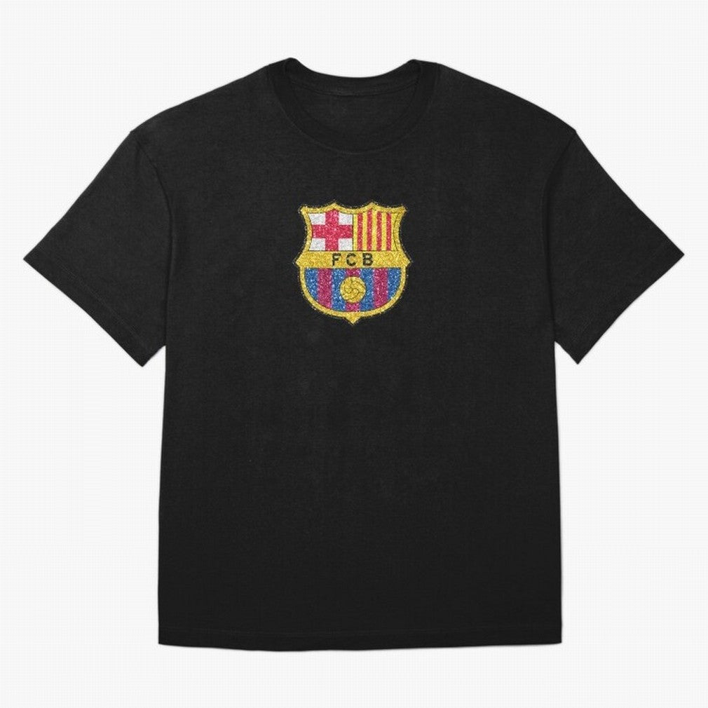 barca glitter logo Oversized T-Shirt Elevate FIFA World Cup 2026 Group Stage for Fans of Messi and Brazil, Bringing Stadium Chants, National Pride, Trophy Dreams and Unforgettable Football Memories; Built for Supporters Chasing Trophy Dreams, Final