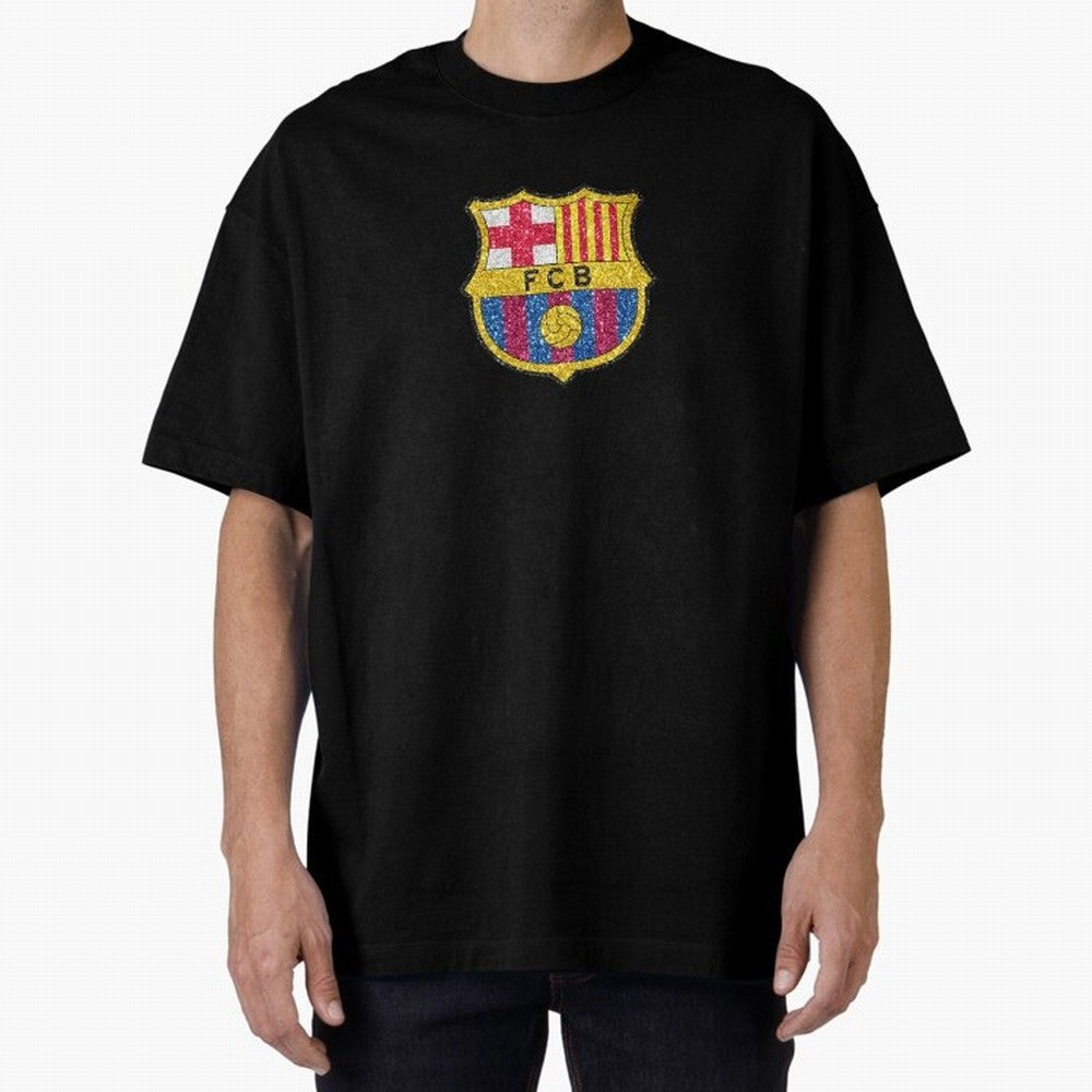 barca glitter logo Oversized T-Shirt Elevate FIFA World Cup 2026 Group Stage for Fans of Messi and Brazil, Bringing Stadium Chants, National Pride, Trophy Dreams and Unforgettable Football Memories; Built for Supporters Chasing Trophy Dreams, Final