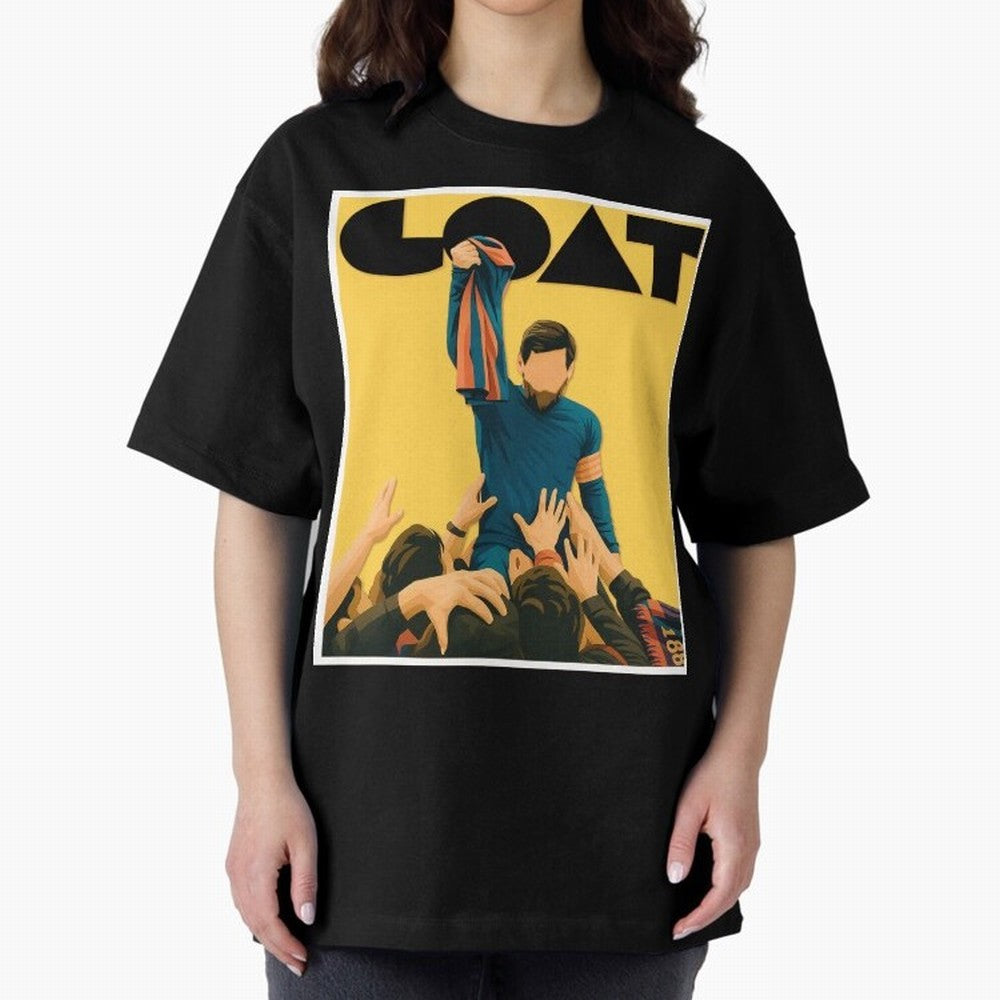 Lionel Messi Men's Football GOAT T-Shirt | Argentina Retro Vintage Messi Shirt Fan Gift Oversized T-Shirt Represent Fans Who Live for FIFA World Cup 2026 Group Stage Spirit, Filled with England, France and Netherlands, Cristiano Ronaldo, Tournament