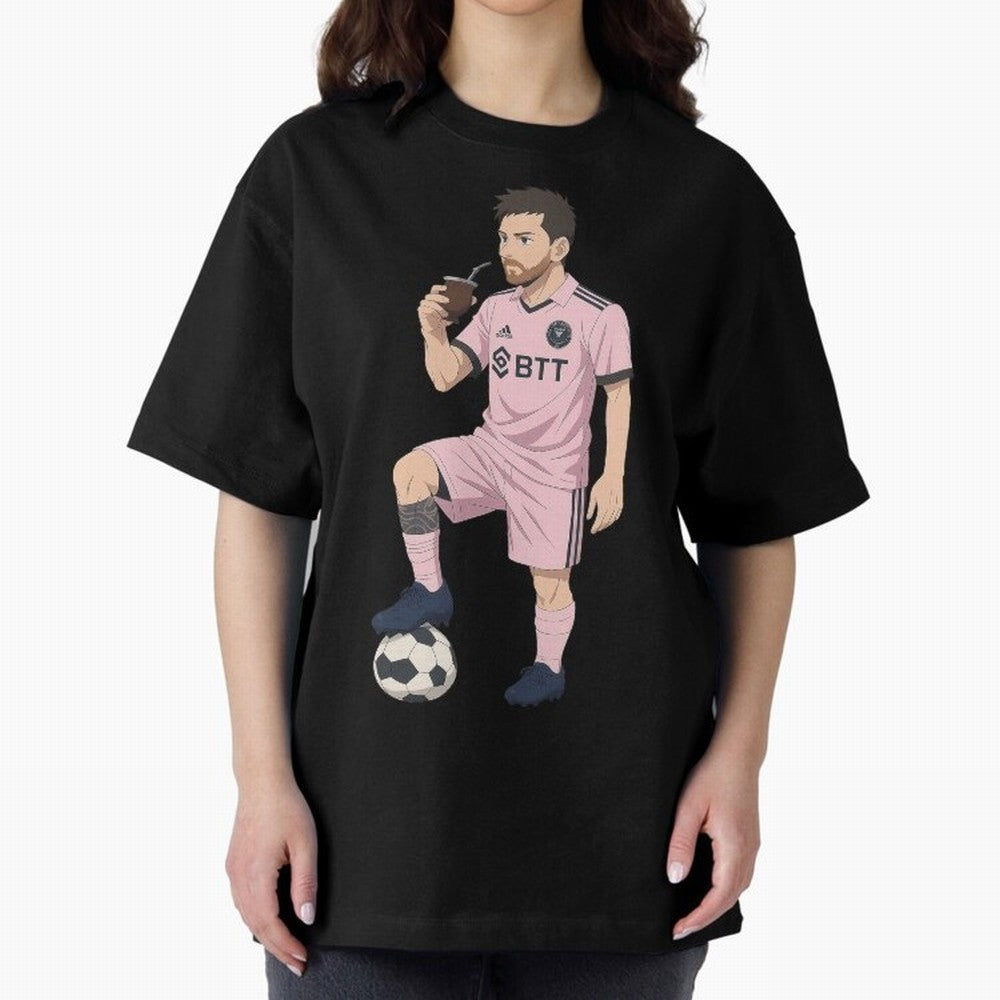 Lionel Messi Anime Style Drinking Mate - The Goat Inter Miami Classic T-Shirt Celebrate the Biggest Stage of FIFA World Cup 2026 Group Stage for Fans of Messi and Portugal, Bringing Soccer Culture, Superstar Moments, National Team Dreams and