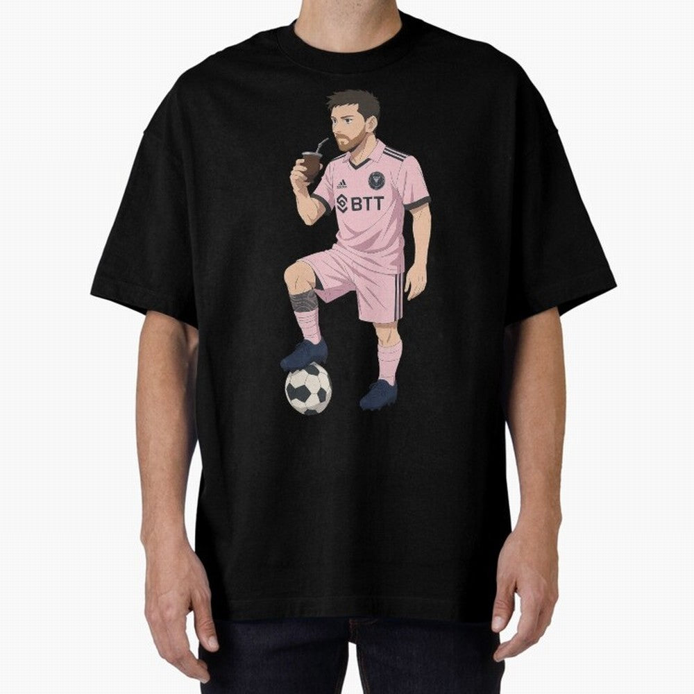 Lionel Messi Anime Style Drinking Mate - The Goat Inter Miami Classic T-Shirt Celebrate the Biggest Stage of FIFA World Cup 2026 Group Stage for Fans of Messi and Portugal, Bringing Soccer Culture, Superstar Moments, National Team Dreams and