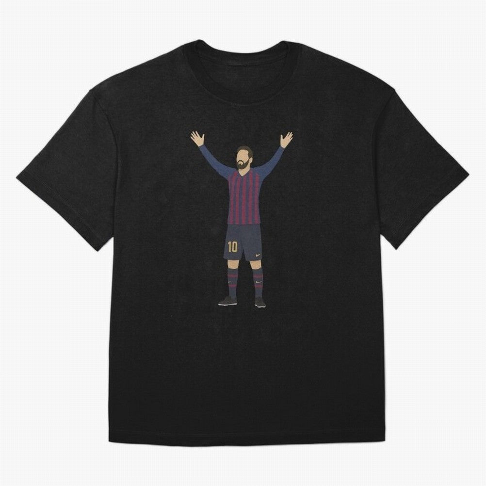 Leo Messi Celebration Sticker Oversized T-Shirt Feel the Heartbeat of Global Football Passion for FIFA World Cup 2026 Group Stage, Centered on CR7 and Messi, England, Football Festival Excitement, Trophy Ambitions, Country Rivalries and Star Player