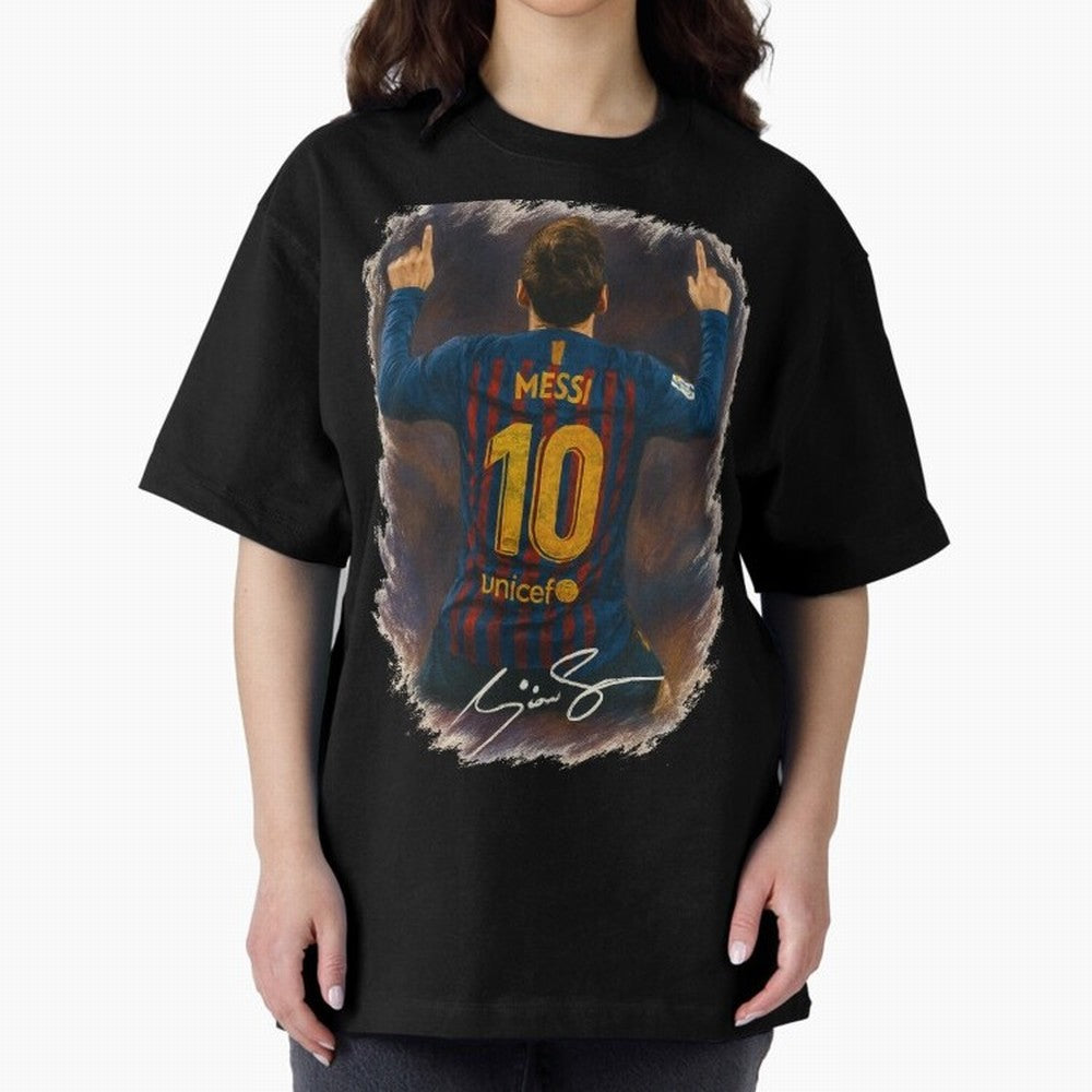 Lionel Messi Barcelona Tribute ¨C Iconic Number 10 Celebration Art Print Classic T-Shirt Support Global Football Passion for FIFA World Cup 2026, Featuring Cristiano Ronaldo, Spain and Netherlands, Soccer Culture, Superstar Moments, National Team