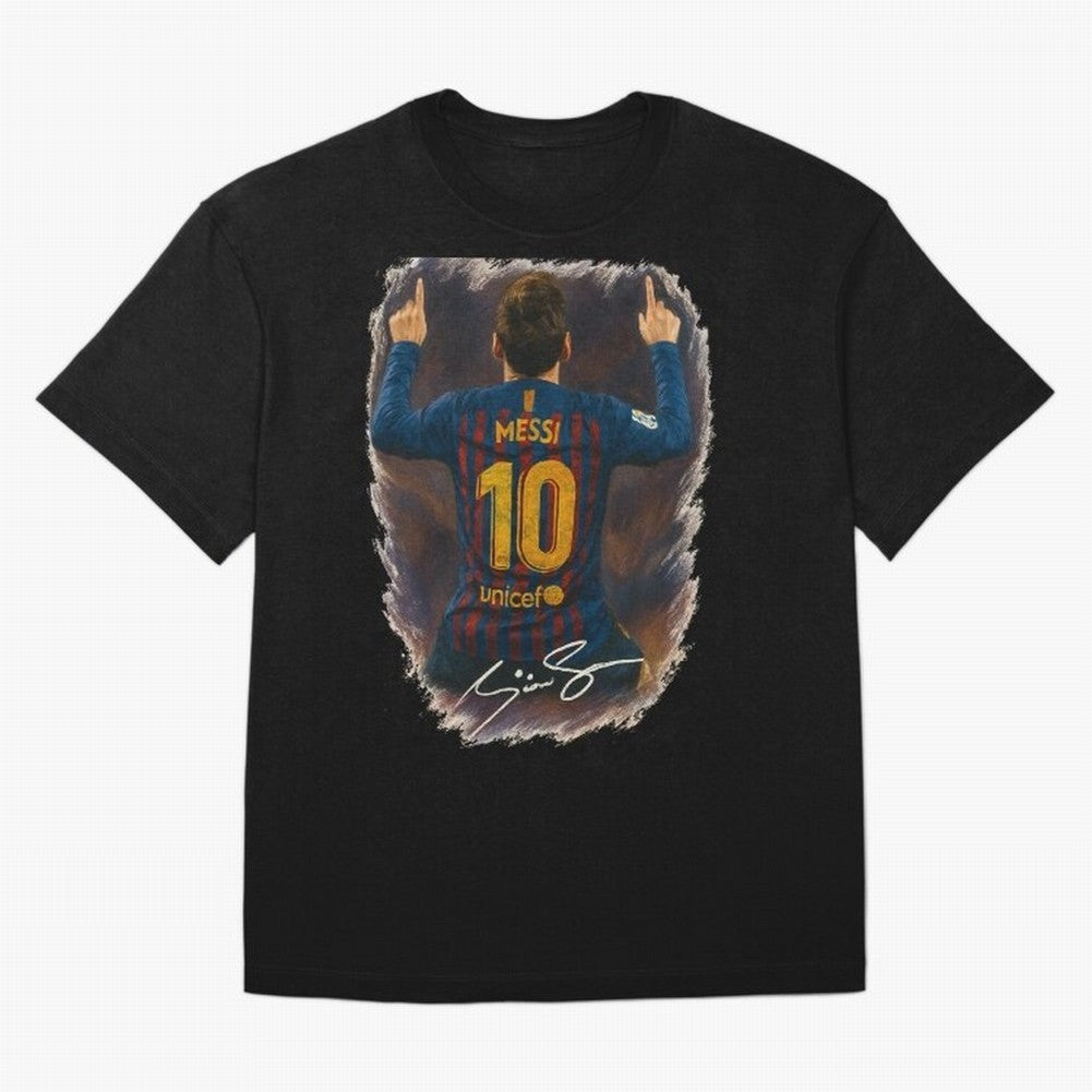 Lionel Messi Barcelona Tribute ¨C Iconic Number 10 Celebration Art Print Classic T-Shirt Support Global Football Passion for FIFA World Cup 2026, Featuring Cristiano Ronaldo, Spain and Netherlands, Soccer Culture, Superstar Moments, National Team