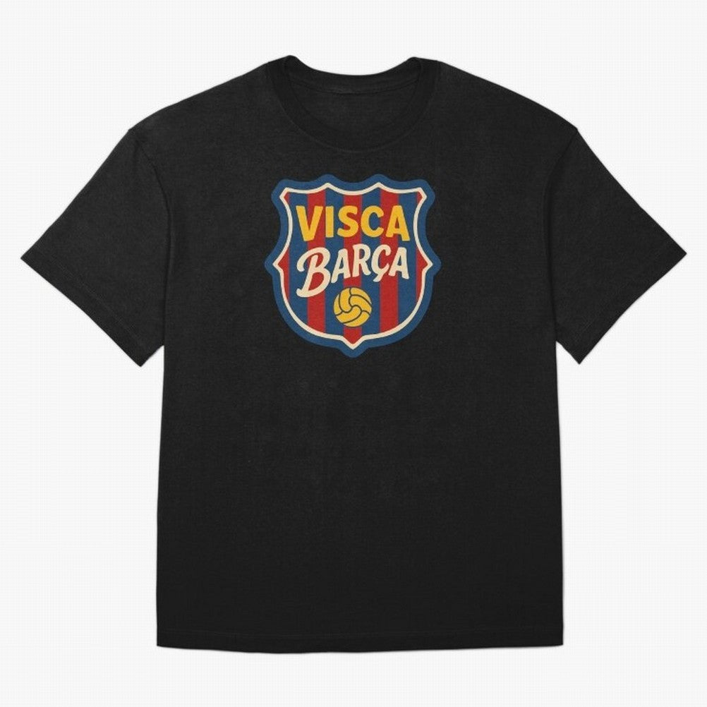 FC Barcelona Visca Barca Badge Classic T-Shirt Celebrate the Next Chapter of the FIFA World Cup 2026 Group Stage Journey through Mbappe and Neymar Highlights, Spain and Netherlands Pride, Retro Football Energy, Iconic Rivalries, Trophy Chase Drama