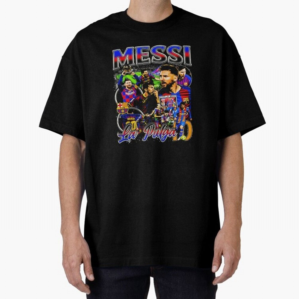 Lionel Messi La Pulga Oversized T-Shirt Remember FIFA World Cup 2026 Featuring Haaland, France Energy, Supporter Pride, Iconic Celebrations, Legendary Names and Global Match Day Energy; Made for Die Hard Supporters, Soccer Lovers, Game Day Photos
