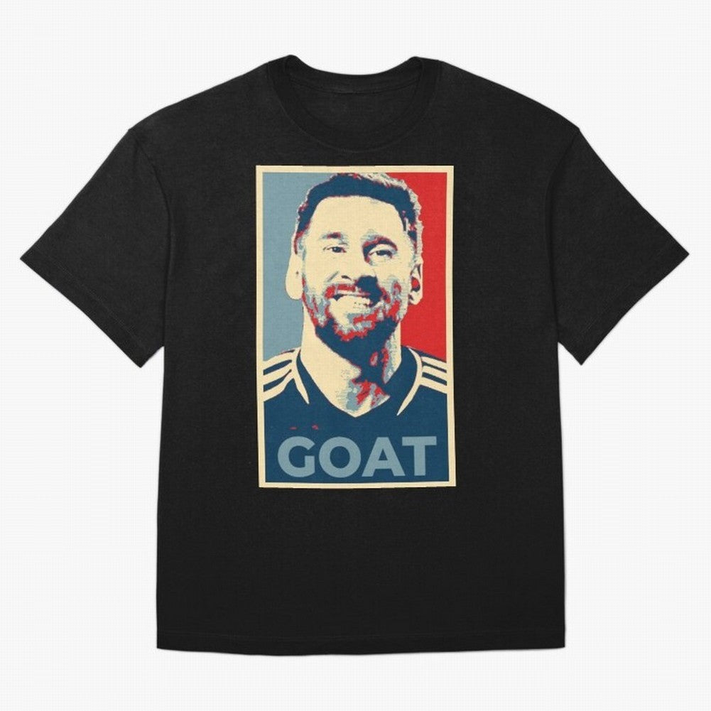Messi - Hope Oversized T-Shirt Stand with Match Day Hype around FIFA World Cup 2026 Group Stage, Neymar, Haaland and Cristiano Ronaldo, France and Portugal, Champion Mindset, Group Stage Buzz, Knockout Tension and Passionate Fan Culture; Perfect