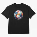 Football Soccer Ball Watercolor Illustration Drawing Classic T-Shirt Get Ready for Global Football Passion for FIFA World Cup 2026 USA Canada Mexico, Capturing Messi and Cristiano Ronaldo, Argentina, Vintage Soccer Flavor, Modern Football Stars,