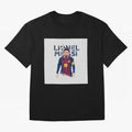 Stylized Lionel Messi Barcelona Illustration ¨C Iconic Football Artwork Oversized T-Shirt Represent the Passion of FIFA World Cup 2026 Group Stage with Messi, Neymar and Mbappe, Spain Energy, Match Day Excitement, Supporter Culture, Golden Goals