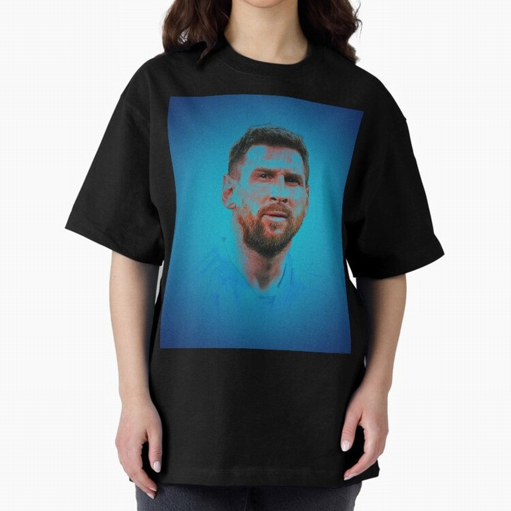 Messi: The Undisputed GOAT Oversized T-Shirt Celebrate Golden Goal Energy in FIFA World Cup 2026 Group Stage Driven by Messi, Neymar and Mbappe, England, France and Netherlands Energy, Stadium Memories, Football Loyalty, International Chants and