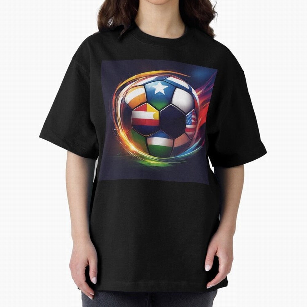 Soccer 2 Oversized T-Shirt Showcase FIFA World Cup 2026 Driven by CR7 and Messi, England and Germany Energy, Stadium Chants, National Pride, Trophy Dreams and Unforgettable Football Memories; Perfect for Fans, Collectors, Family Gatherings, Watch