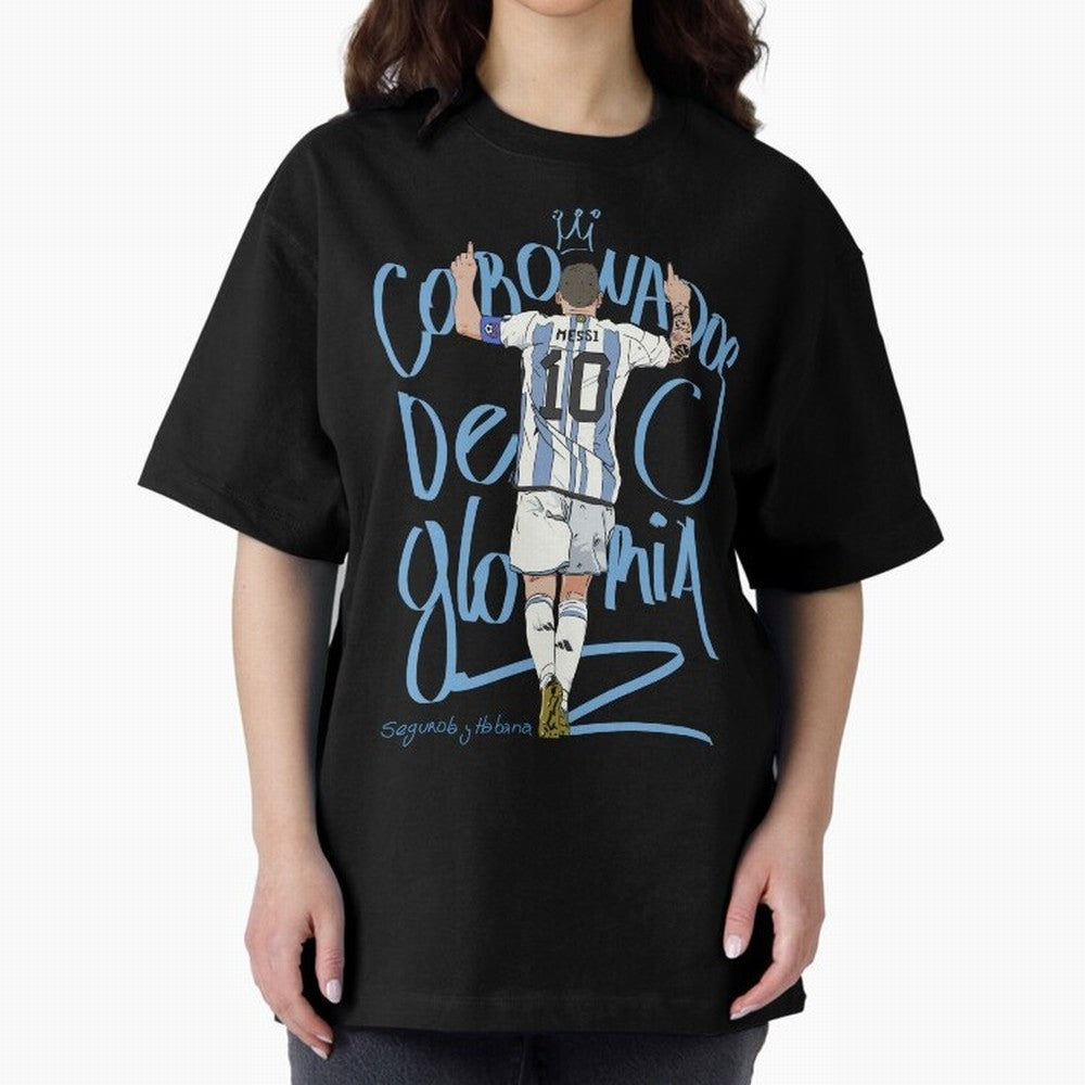 Messi, crowned with glory Active T-Shirt Celebrate the Magic of Global Football Passion for FIFA World Cup 2026 USA Canada Mexico, Celebrating Haaland and Mbappe, Spain, Soccer Culture, Superstar Moments, National Team Dreams and Competitive Fire;