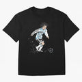 Lionel Messi runner Oversized T-Shirt Celebrate National Team Dreams in Global Football Passion for FIFA World Cup 2026 USA Canada Mexico, Featuring CR7 and Messi, England, France and Netherlands, Vintage Soccer Flavor, Modern Football Stars,
