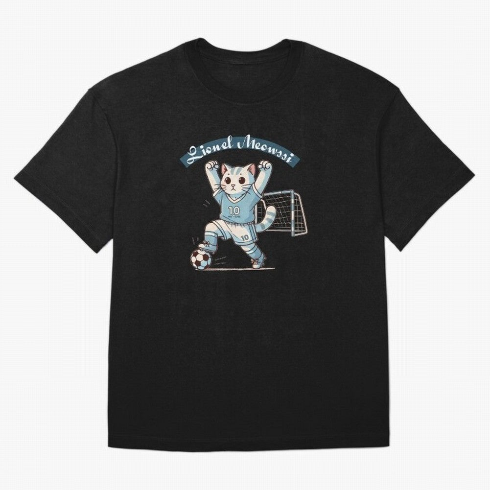 Lionel Meowssi Oversized T-Shirt Treasure the FIFA World Cup 2026 USA Canada Mexico Journey through Neymar Highlights, France Pride, Stadium Memories, Football Loyalty, International Chants and Championship Tradition; Made for Die Hard Supporters,